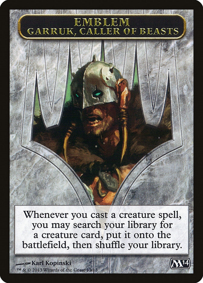 Garruk, Caller of Beasts Emblem (M14-T)