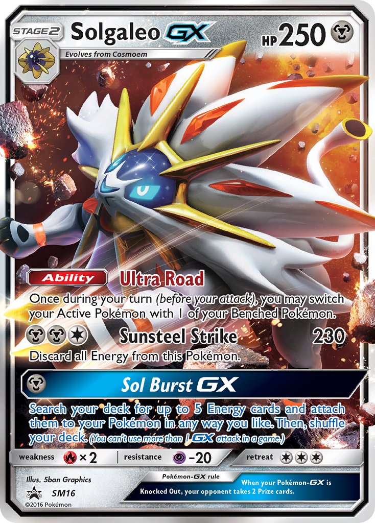 Solgaleo GX - SM16 (SM:PR) Promo - Light Play Holofoil