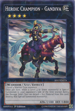 Heroic Champion - Gandiva (Shatterfoil) (BP03-EN124) Shatterfoil Rare - Near Mint 1st Edition