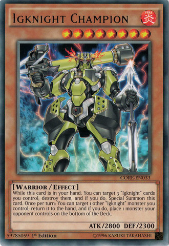 Igknight Champion (CORE-EN033) Rare - Near Mint 1st Edition