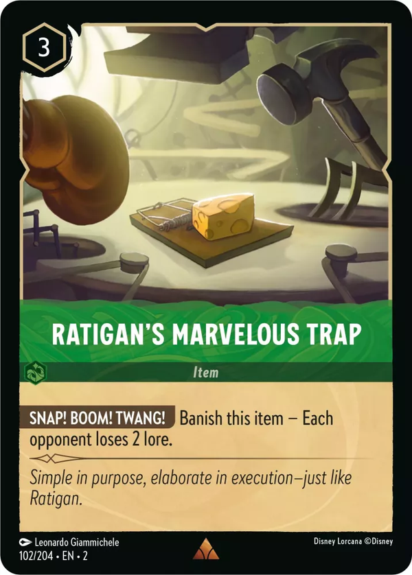 Ratigan's Marvelous Trap (Rise of the Floodborn 102/204) Rare - Near Mint