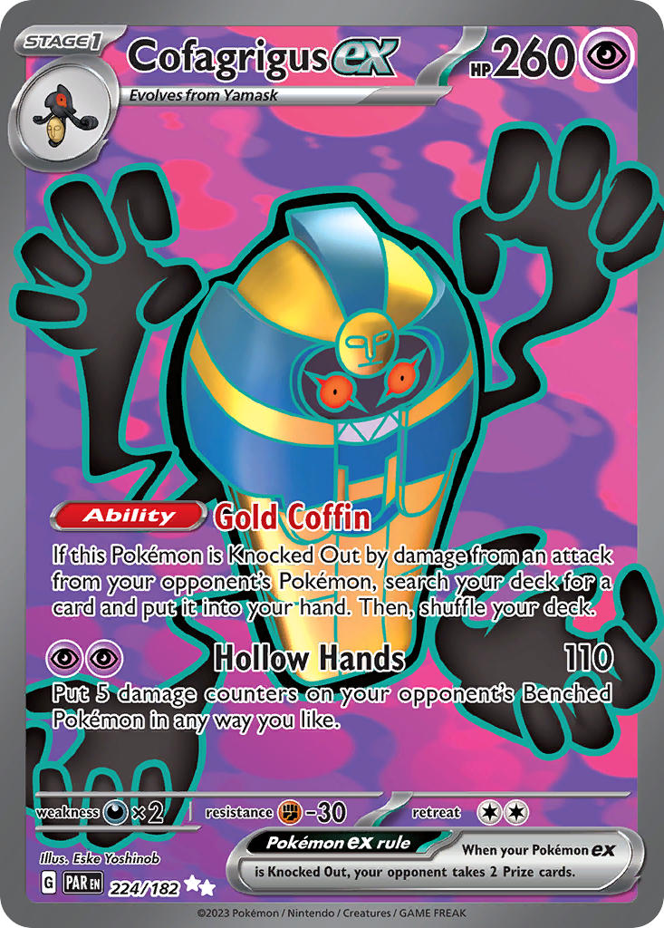 Cofagrigus ex - 224/182 (PAR) Ultra Rare - Near Mint Holofoil