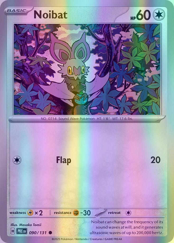 Noibat - 090/131 (PRE) Common - Near Mint Reverse Holofoil
