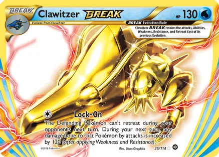 Clawitzer BREAK - 35/114 (STS) Rare - Near Mint Holofoil