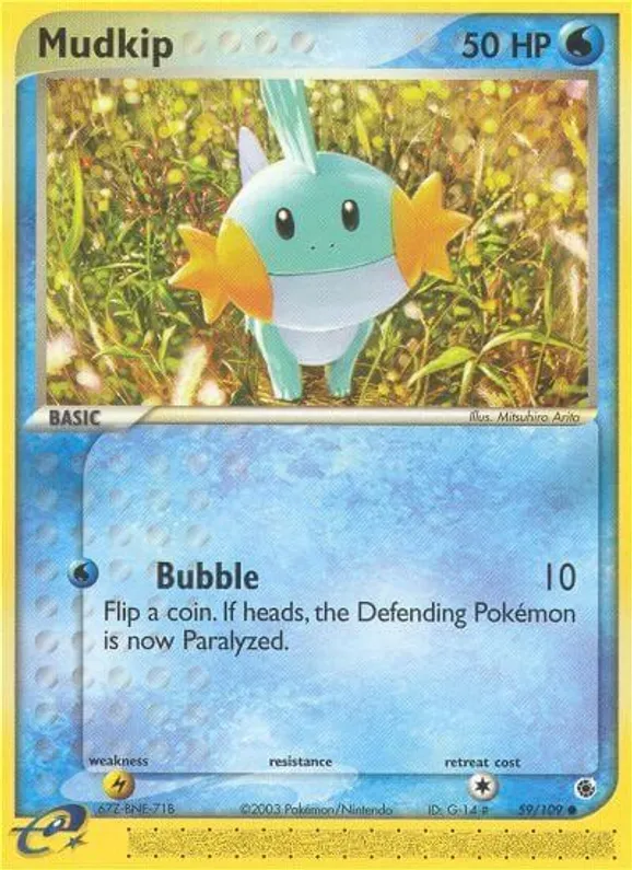 Mudkip 59/109 (RS) Reverse Holo Common - Near Mint
