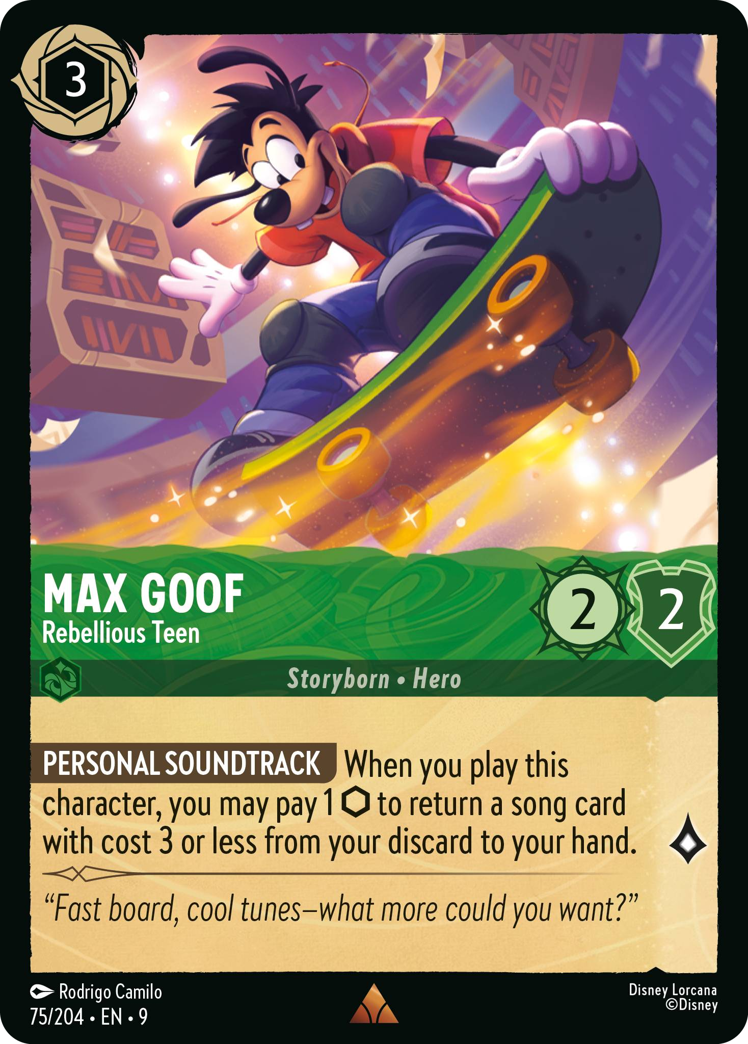 Max Goof - Rebellious Teen (Fabled - 075/204) Rare