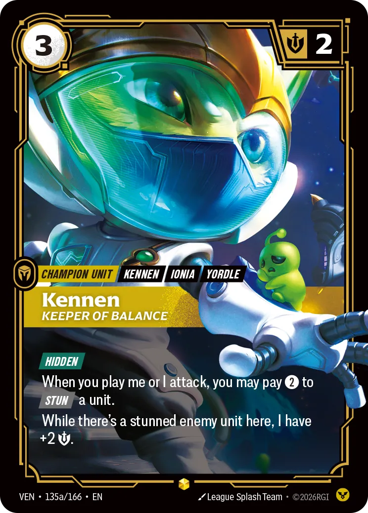 Kennen, Keeper of Balance (Alternate Art) - 135a/166 (VEN) Rare