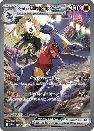 Cynthia's Garchomp ex - 232/182 (DRI) Special Illustration Rare