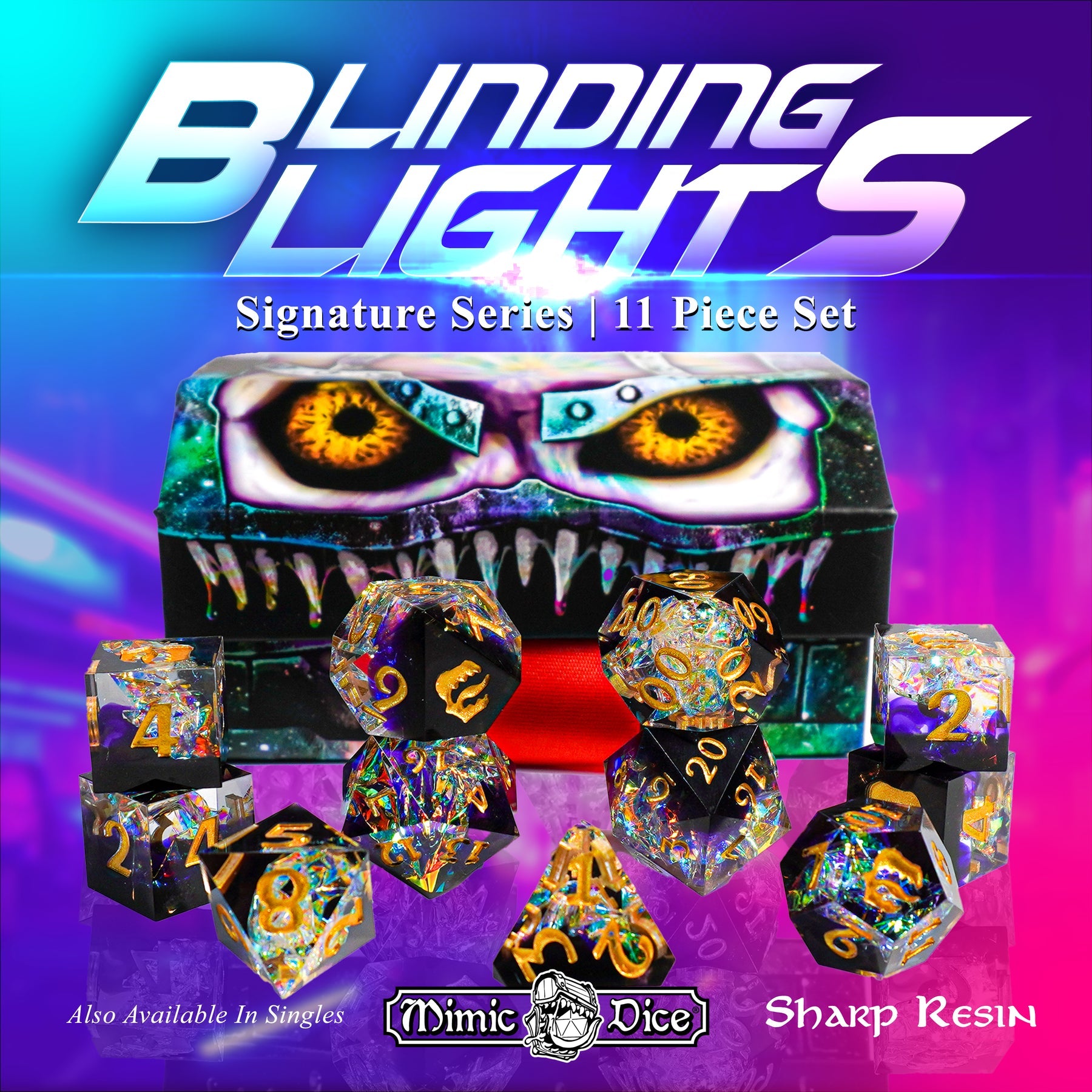 ArcKnight - Mimic Dice - Signature Sharp Resin - Blinding Lights