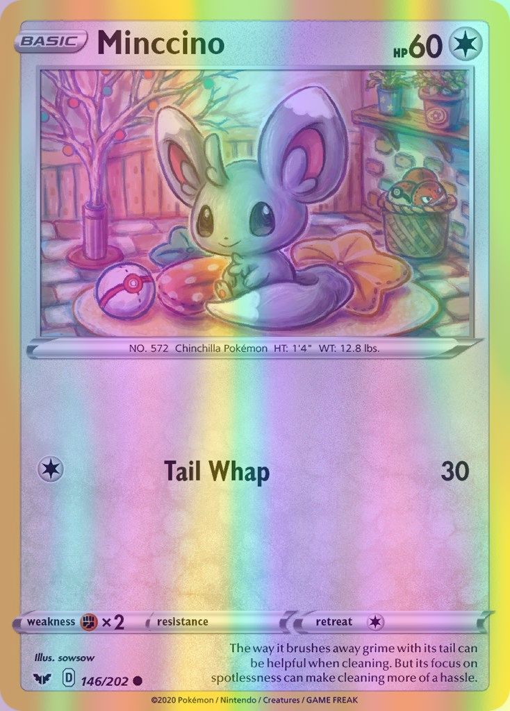 Minccino - 146/202 (SWSH01) Common - Near Mint Reverse Holofoil