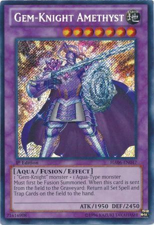 Gem-Knight Amethyst (HA06-EN047) Secret Rare - Near Mint 1st Edition