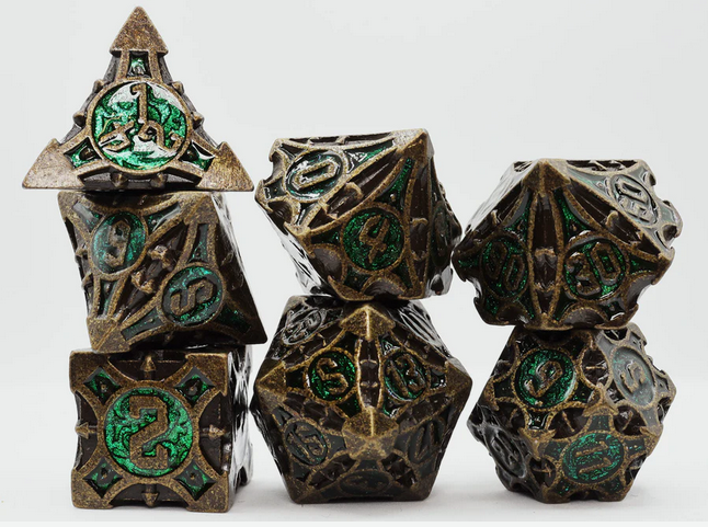 Quiver of Arrows: Ancient Forest Arrow - Metal RPG Dice Set