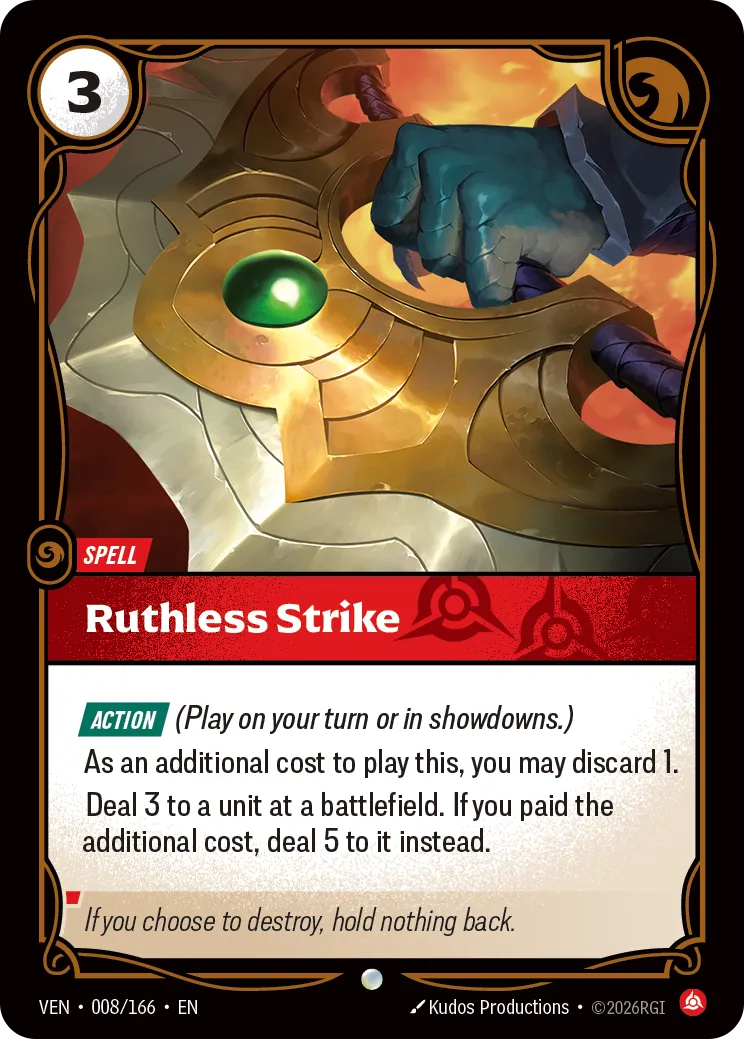 Ruthless Strike - 008/166 (VEN) Common