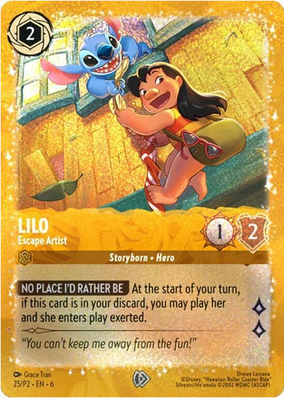 Lilo - Escape Artist (Disney Lorcana Promo Cards 25/P2) Promo - Near Mint