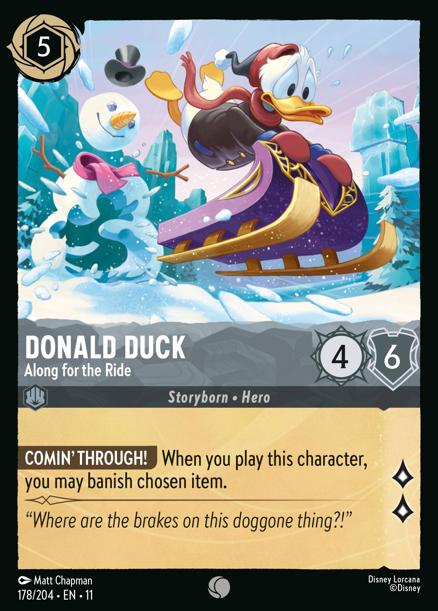 Donald Duck - Along for the Ride (178/204 - Winterspell) Common
