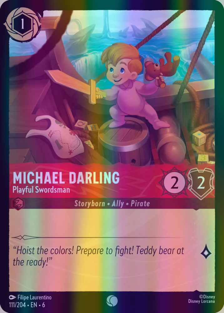 Michael Darling - Playful Swordsman (Azurite Sea 111/204) Common - Near Mint Cold Foil