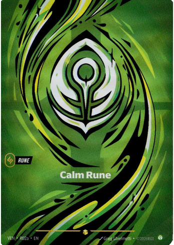 Calm Rune (Alternate Art) - R02a (VEN) Showcase Near Mint Foil