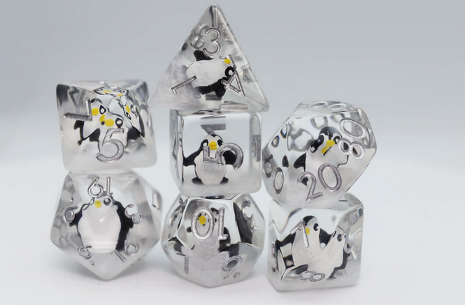 Baby Penguin RPG Dice Set