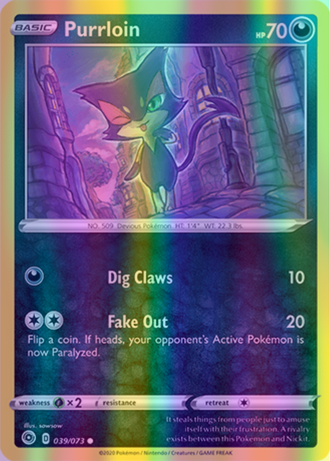 Purrloin - 39/73 (CHP) Common - Near Mint Reverse Holofoil