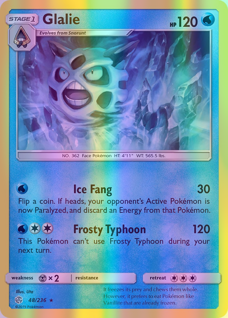 Glalie - 048/236 (CEC) Rare - Near Mint Reverse Holofoil