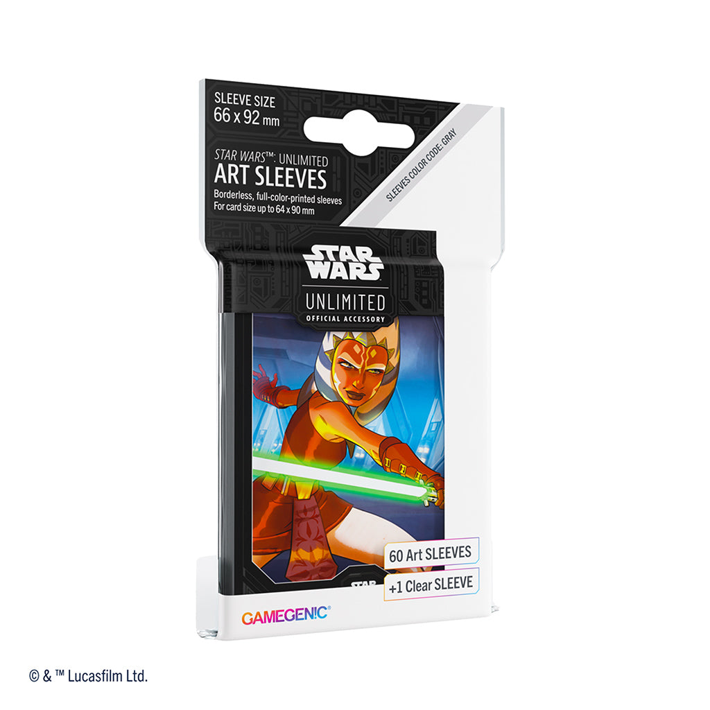 GameGenic: Art Sleeves - Star Wars: Unlimited - Ahsoka Tano (Grey 60ct +1)
