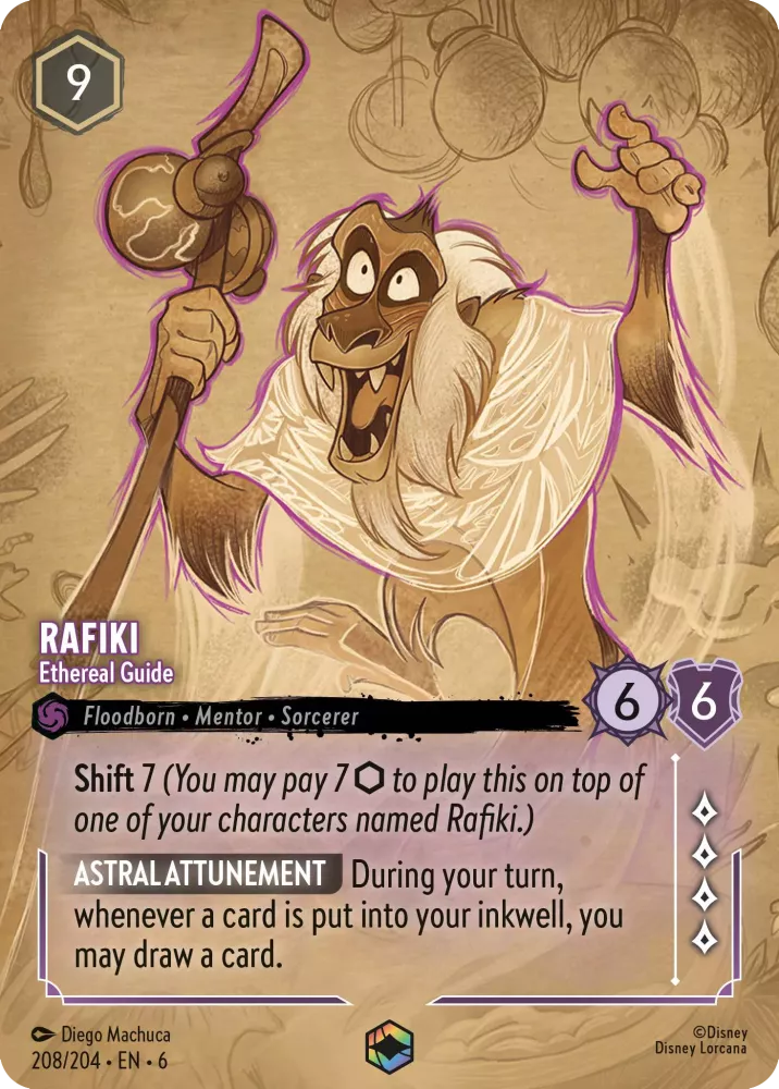 Rafiki - Ethereal Guide (Azurite Sea 208/204) Enchanted - Near Mint Holofoil