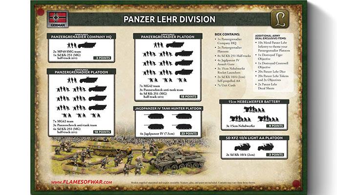 Flames of War: WWII: German (GEAB26) - Panzer Lehr Division Army Deal (Late)