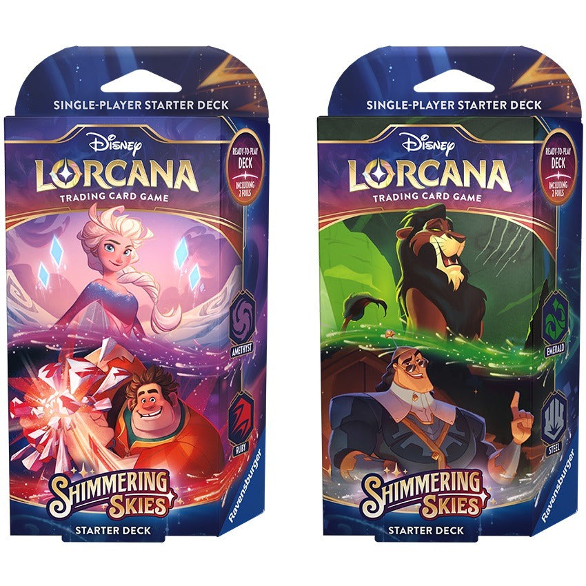 Disney Lorcana Starter Deck Shimmering Skies Emerald & Steel Disney Lorcana Starter Deck Shimmering Skies Emerald & Steel