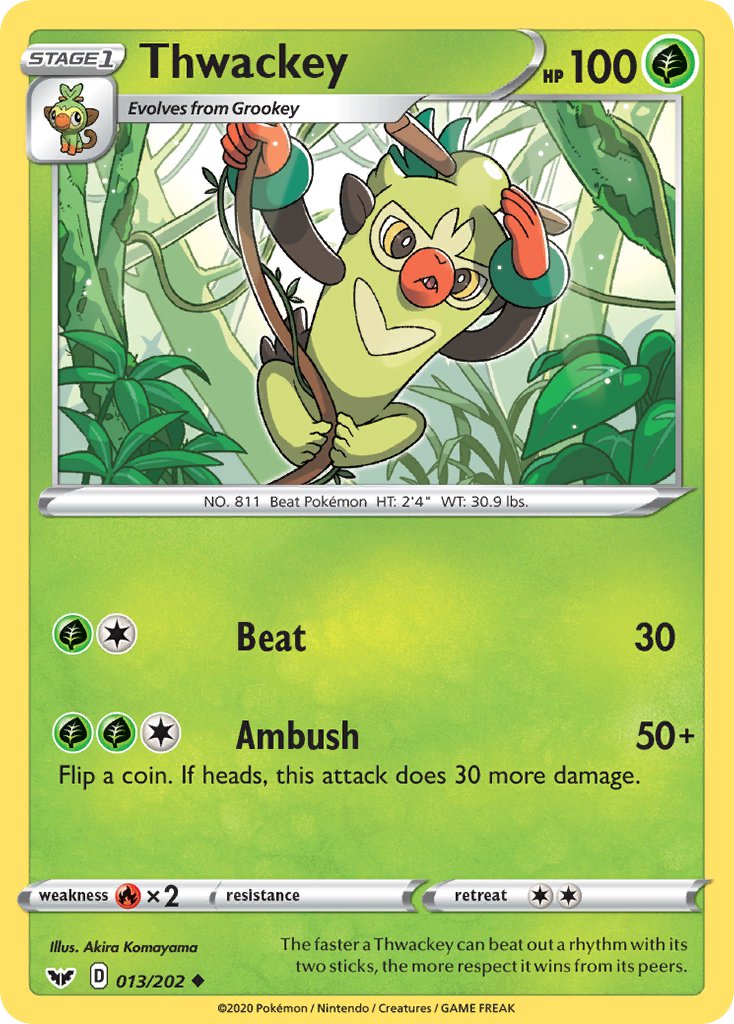 Thwackey - 013/202 (SWSH01) Uncommon - Near Mint