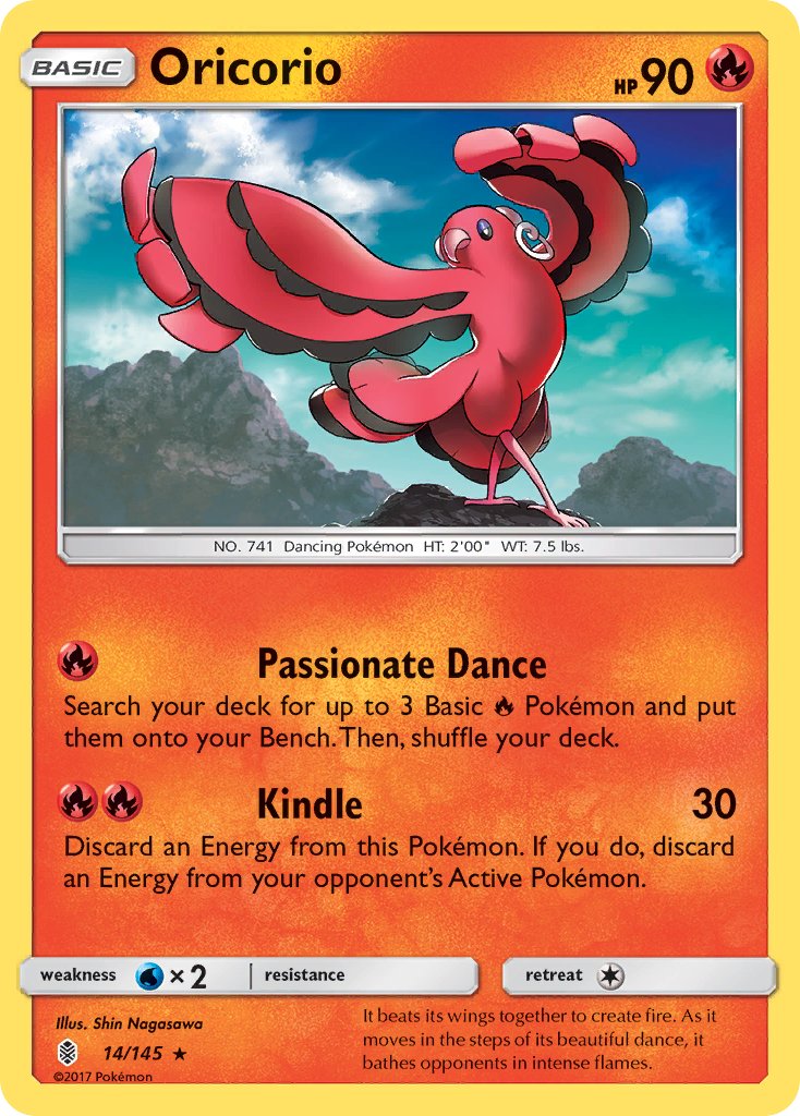 Oricorio - 014/145 (SM:GRI) Rare - Near Mint