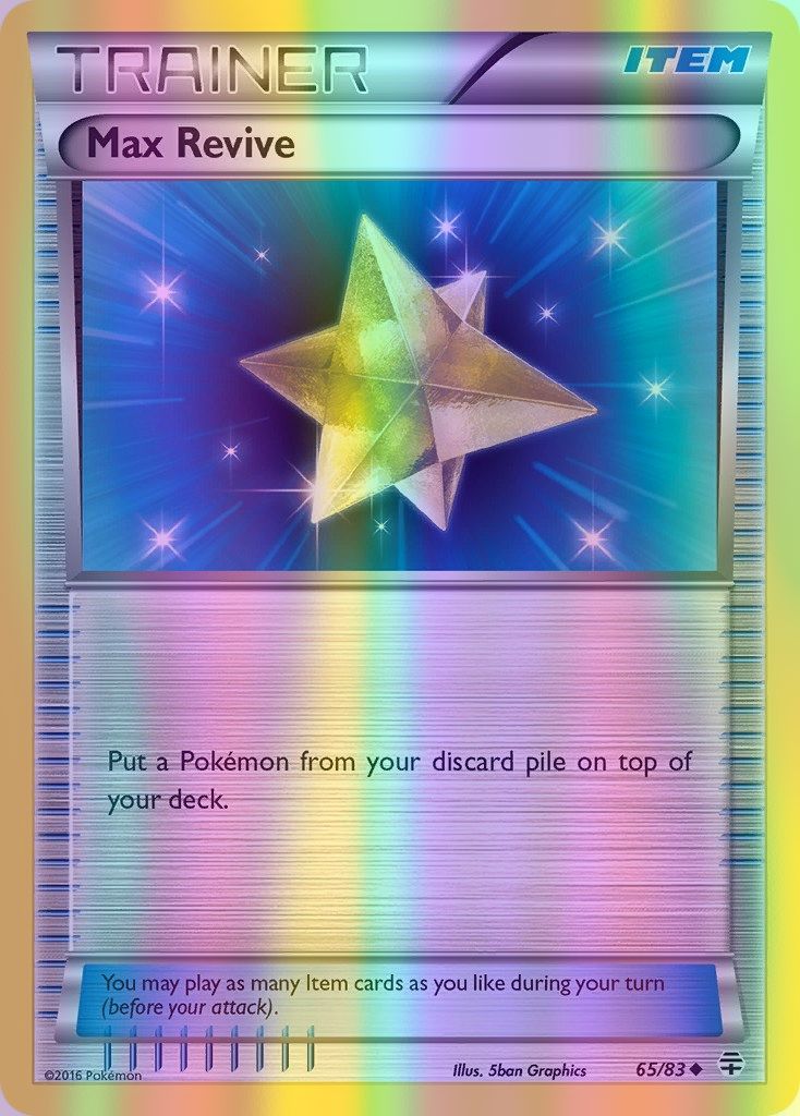 Max Revive - 065/083 (GEN) Uncommon - Near Mint Reverse Holofoil Max Revive - 065/083 (GEN) Uncommon - Near Mint Reverse Holofoil
