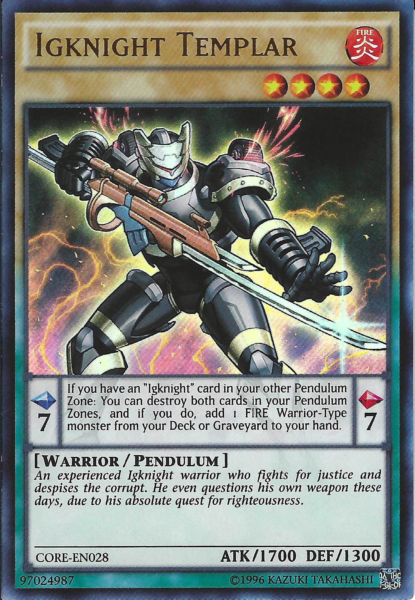 Igknight Templar (CORE-EN028) Ultra Rare - Near Mint Unlimited