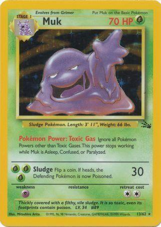 Muk - 13/62 (FO) Holo Rare - Heavy Play Unlimited Holofoil