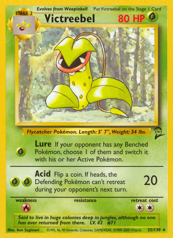 Victreebel - 032/130 (BS2) Unlimited Rare - Light Play