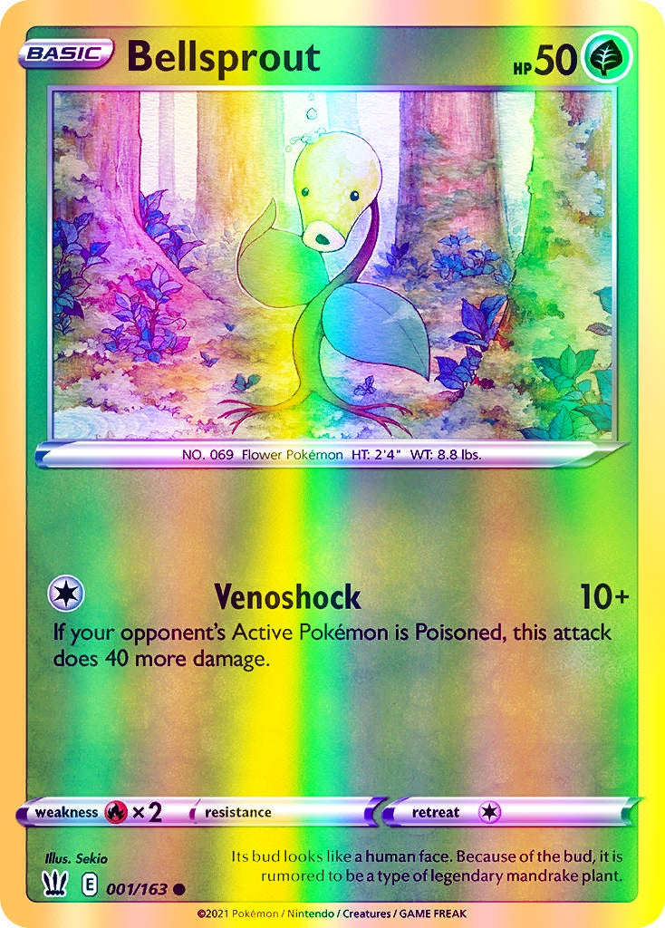 Bellsprout - 001/163 (SWSH05) Common - Near Mint Reverse Holofoil