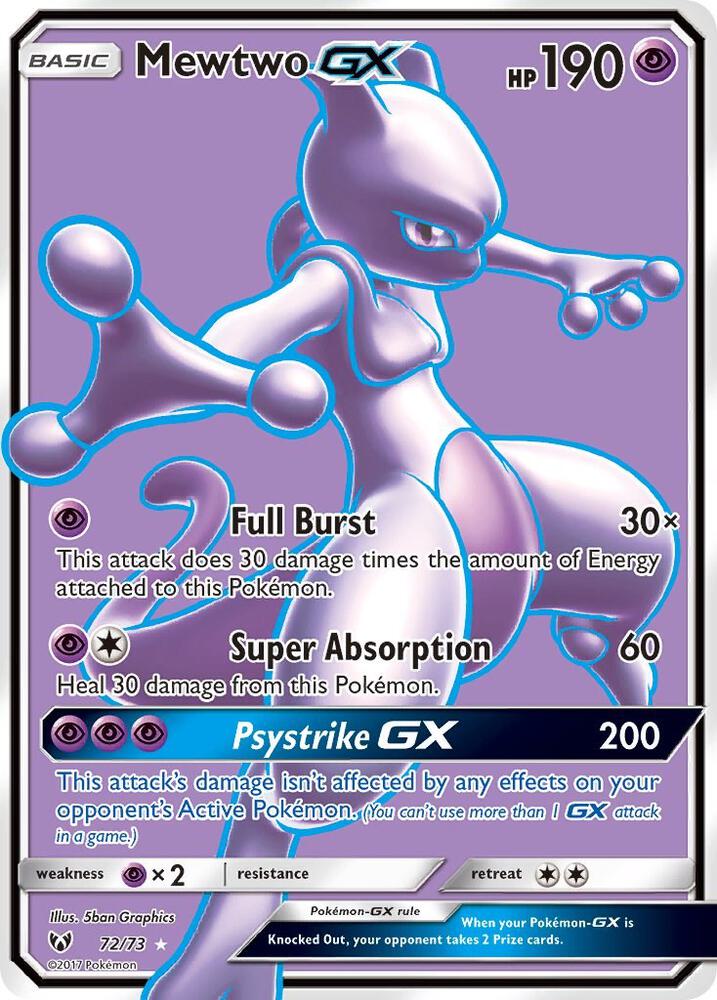 Mewtwo GX - 72/73 (SHL) Ultra Rare - Near Mint Holofoil