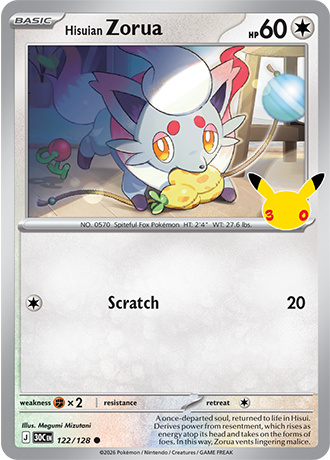 Hisuian Zorua - 122/128 (30C) Common
