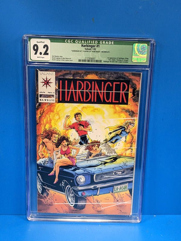 Harbinger (1992 Series) #1 (CGC 9.2) 1st Harbinger, No Coupon