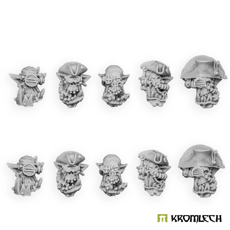 Kromlech KRCB090: Orc Cyber Pirates Heads (10)