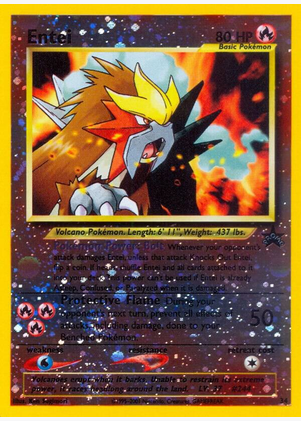 Entei (34) WoTC Movie Promo Moderate Play Reverse Holofoil