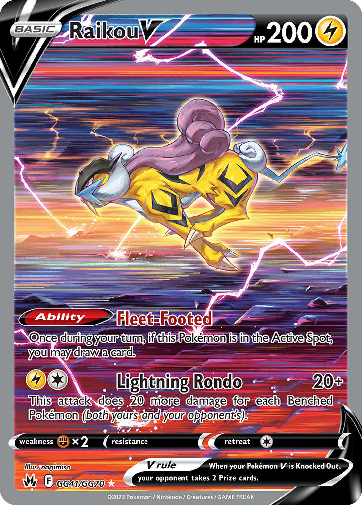 Raikou V - GG41/GG70 (CRZ:GG) Ultra Rare - Light Play Holofoil