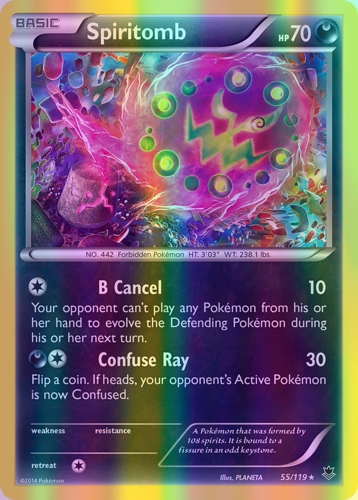 Spiritomb - 055/119 (PHF) Rare - Near Mint Reverse Holofoil