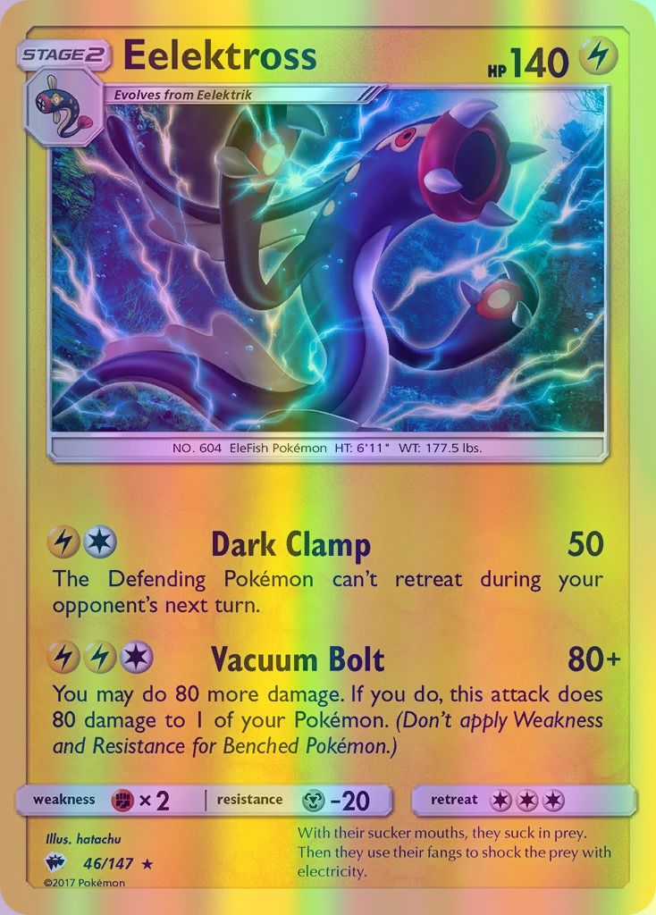 Eelektross - 046/147 (SM:BUS) Rare - Near Mint Reverse Holofoil