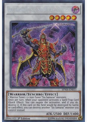Legendary Six Samurai - Shi En (SPWA-EN011) Secret Rare 1st Edition