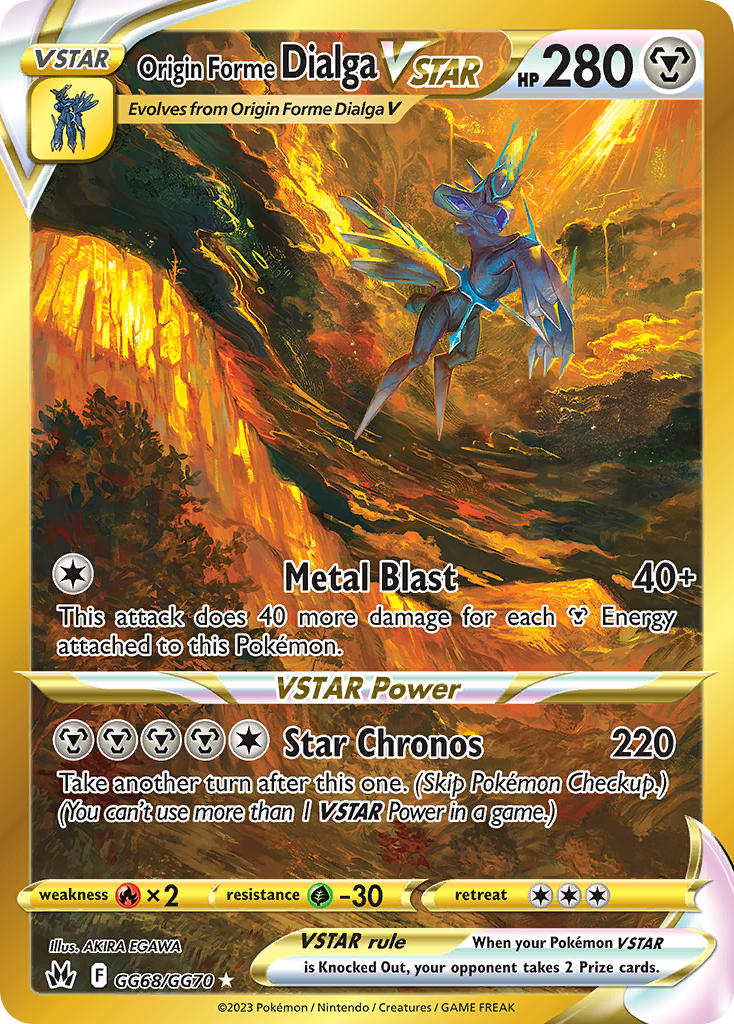 Origin Forme Dialga VSTAR - GG68/GG70 (CRZ:GG) Secret Rare - Near Mint Holofoil
