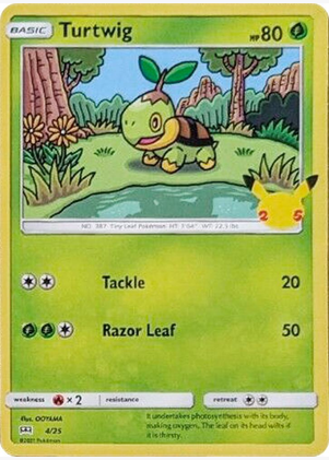 Turtwig (4/25) McDonald's 25th Anniversary Promos (M21) - Near Mint Holofoil