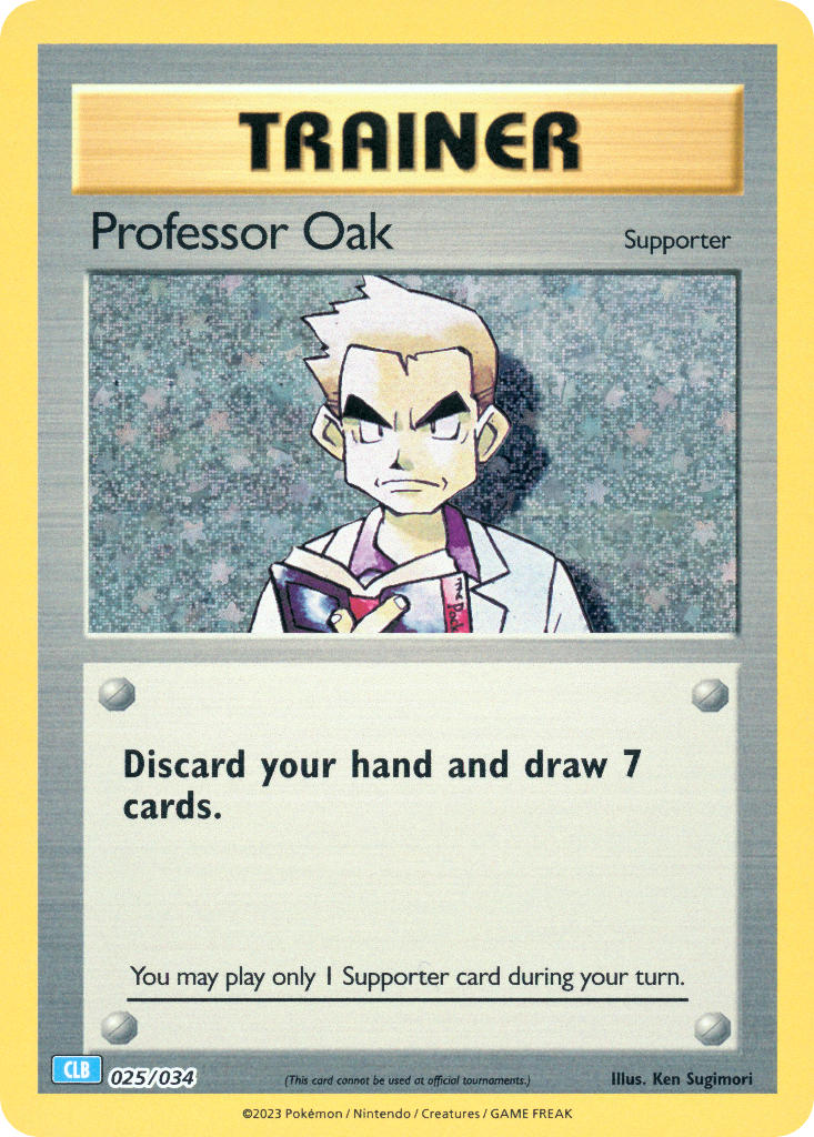 Professor Oak - 025/034 (TCG:CLB) Classic Collection - Near Mint Holofoil