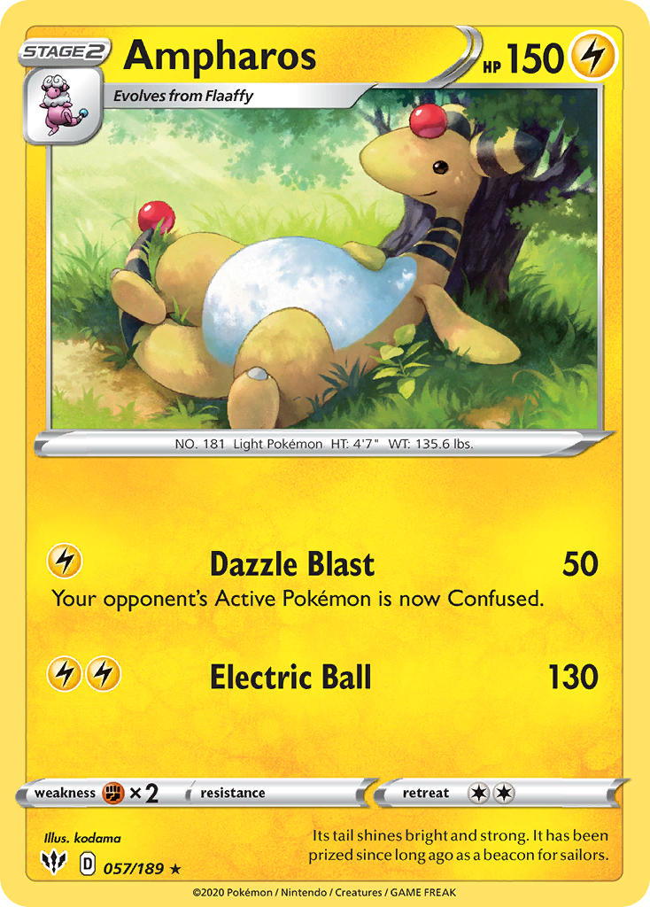 Ampharos - 057/189 (SWSH03) Rare - Near Mint