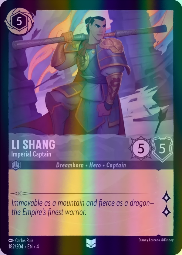 Li Shang - Imperial Captain (Ursula's Return 182/204) Uncommon - Near Mint Cold Foil