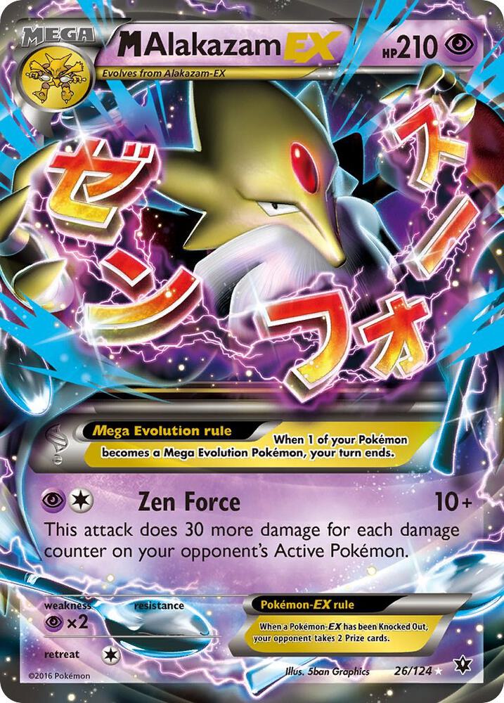 M Alakazam EX - 26/124 (FCO) Ultra Rare Near Mint Holofoil
